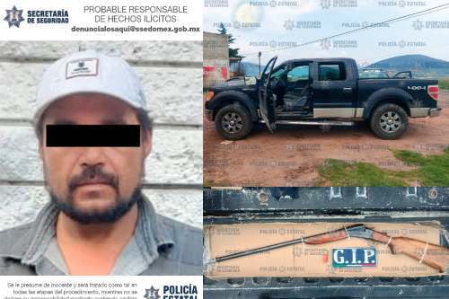 Por denuncia ciudadana, detienen a hombre armado en Timilpan